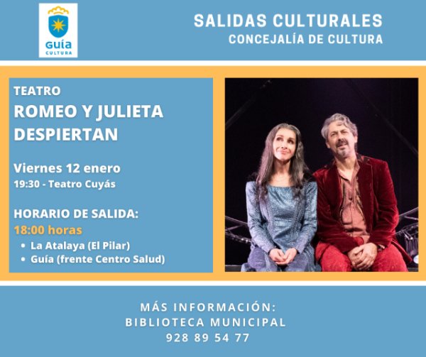 Guía: Salida desde La Atalaya y el casco para asistir a la obra ‘Romeo y Julieta despiertan’ en el Teatro Cuyás