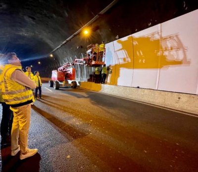 El Cabildo comienza a revestir el interior del t&uacute;nel de Julio Luengo con nuevos paneles de aluminio