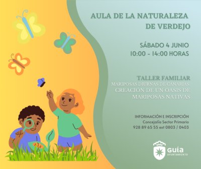 Gu&iacute;a: &Uacute;ltimas plazas para el taller familiar de creaci&oacute;n de un oasis de mariposas junto al Aula de la Naturaleza de Verdejo