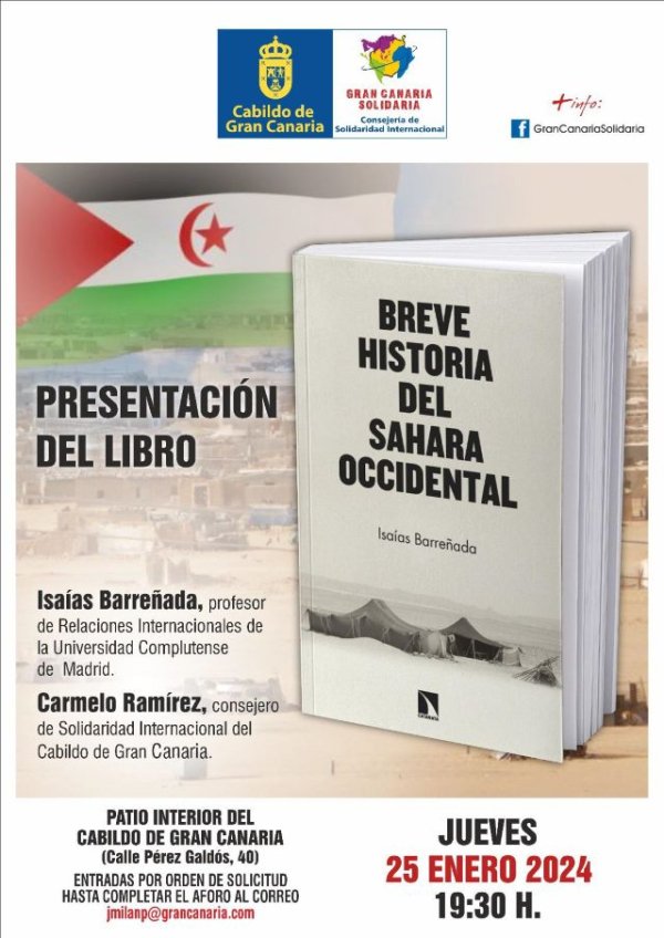 El Cabildo acoge la presentación del libro ‘Breve historia del Sahara Occidental’ de Isaías Barreñada