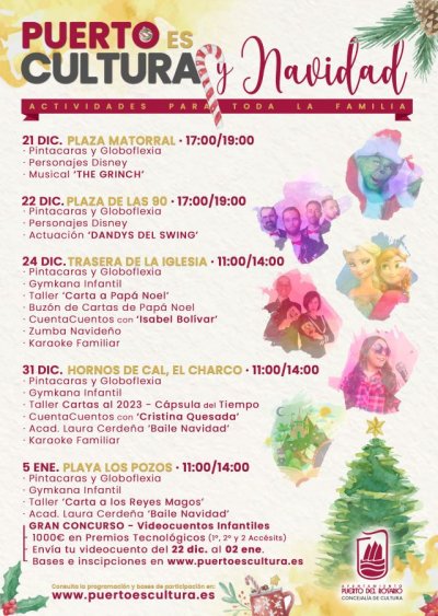 Puerto del Rosario: &lsquo;Puerto es Cultura y Navidad&rsquo; ofrece una variedad de actividades para disfrutar en familia esta Navidad