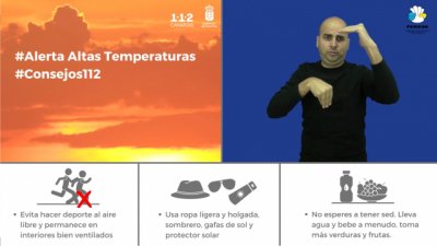 Las redes sociales del 1-1-2 Canarias incorporan lengua de signos en los consejos de autoprotecci&oacute;n de las alertas
