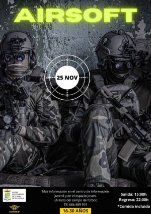 La concejal&iacute;a de Juventud del Ayuntamiento de La Aldea de San Nicol&aacute;s abre inscripci&oacute;n para la actividad de Airsoft