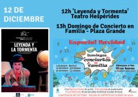 Gu&iacute;a: La obra &lsquo;Leyenda y la tormenta&rsquo; y los &lsquo;Domingos de Concierto en Familia&rsquo; para disfrutar este domingo