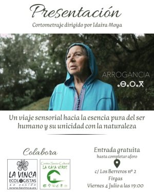 Estreno del cortometraje &quot;ARROGANCIA&quot;, una llamada poética a la humildad y la conexión con la Tierra Gran Canaria, en La Casa Verde de Firgas el viernes 4 de julio