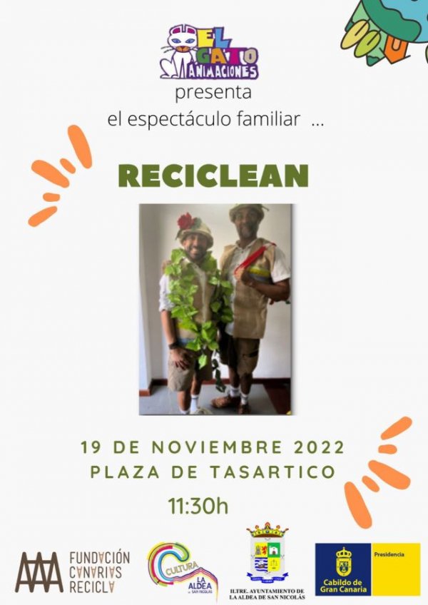 La Aldea: El espectáculo didáctico de “Reciclean” llega a Tasartico