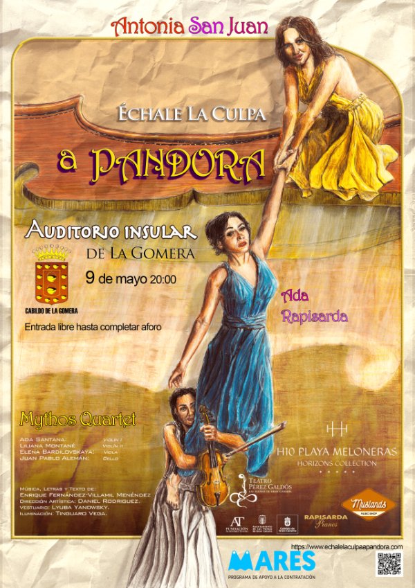 La Gomera: El Auditorio Insular acoge este viernes la obra teatral &#039;Échale la culpa a Pandora&#039;, de Antonia San Juan