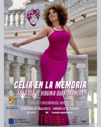 Tributo a Celia Cruz en el municipio de Valleseco