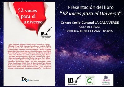 Firgas: Presentaci&oacute;n de &ldquo;52 voces para el Universo&rdquo;, el nuevo tomo de la colecci&oacute;n Palabra y Verso