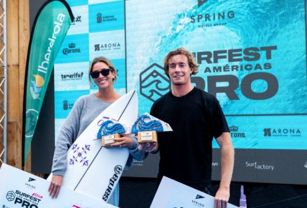 Tenerife corona a Sean Gunning y Melania Suárez como campeones de España en el Spring Surfest Las Américas Pro 2025