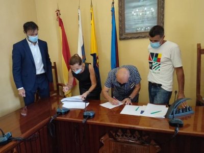 Agaete: Colaboración con el CD Guayarmina, la UD Agaete y el Club Tamadaba Biker