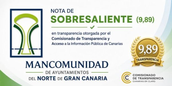 La Mancomunidad del Norte de Gran Canaria renueva el sobresaliente en Transparencia