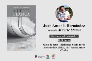 Juan Antonio Hernández presentará ‘Muerte blanca’ el 6 de septiembre en la biblioteca Saulo Torón (Arnao)