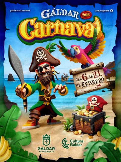 Gáldar levanta velas rumbo al Carnaval 2026 con la temática ‘Los piratas a la búsqueda del tesoro perdido’