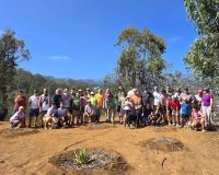 Regados más de medio millar de árboles de laurisilva y termófilo en la Montaña de Firgas