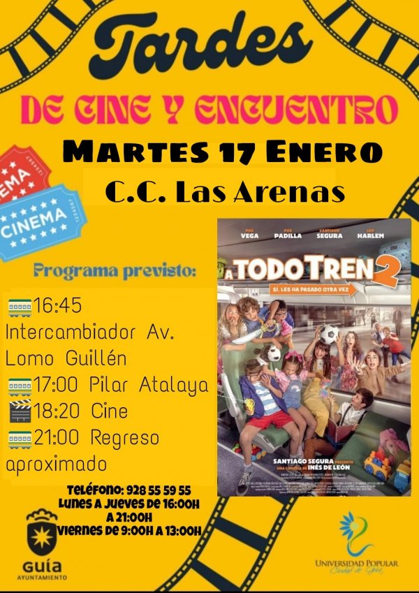 Las “Tardes de Cine y Encuentro” de enero permitirán disfrutar de la comedia española ‘A todo Tren 2: Sí, les ha pasado otra vez’