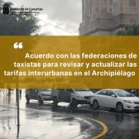 Transportes acuerda con las federaciones de taxistas la revisi&oacute;n de las tarifas interurbanas en el Archipi&eacute;lago