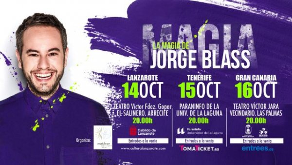 Lanzarote, Tenerife y Gran Canaria dis frutarán en octubre de “La magia de Jorge Blass”