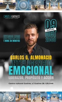 Gáldar: El Centro Cultural Guaires alberga el 9 de octubre una conferencia de Inteligencia Emocional de Carlos G. Almonacid