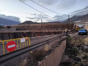 La Aldea: Avanzan las obras de acondicionamiento del acceso al Barranco de Tarahalillo