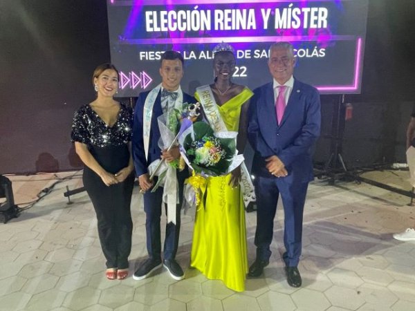 Jara Sanneh y Carlos Espino Reina de Las Fiestas y Míster La Aldea 2022