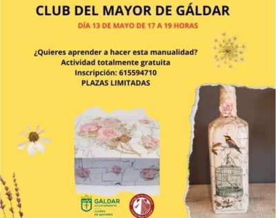 G&aacute;ldar: El Club del Mayor acoge el 13 de mayo un taller de manualidades