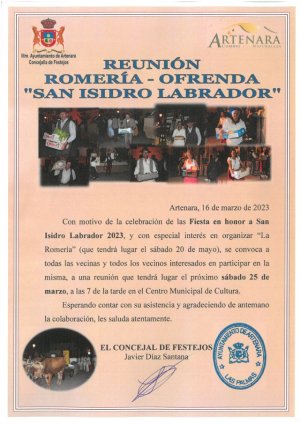 Artenara: Romer&iacute;a-Ofrenda a San Isidro Labrador 2023