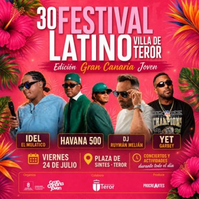Teror acoge el 24 y 25 de julio la 30 edici&oacute;n del Festival Latino con un cartel protagonizado por Tony y Mimy Succar