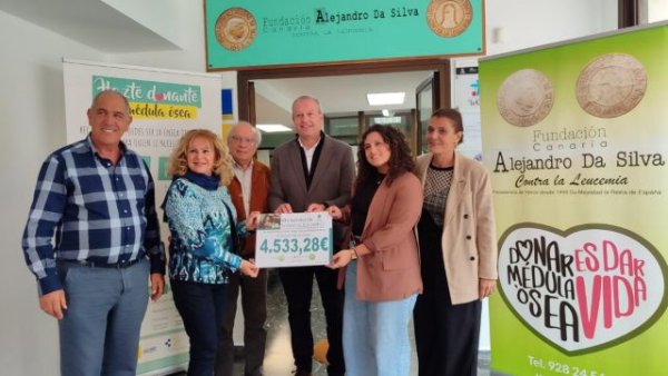 La Fundaci&oacute;n &lsquo;Alejandro da Silva contra la Leucemia&rsquo; recibe la recaudaci&oacute;n del Bel&eacute;n Solidario de Teror