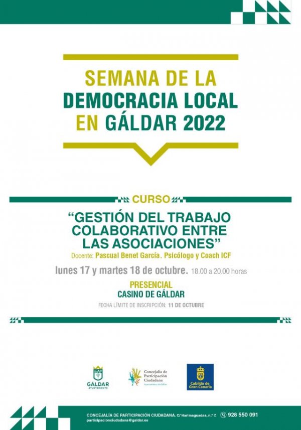 El curso de gestión del trabajo colaborativo entre las asociaciones abre sus inscripciones