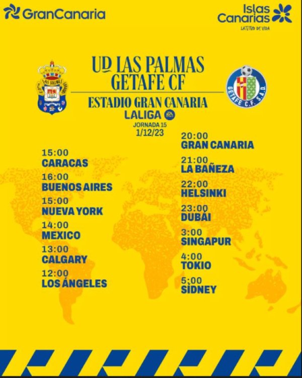 Radio Faro del Noroeste retransmite hoy viernes, 01-12-23, a las 20.00 horas - UD Las Palmas - Getafe CF