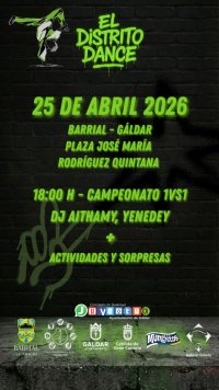 G&aacute;ldar: El Campeonato de Baile Urbano &ldquo;El Distrito Dance&rdquo; llega el 25 de abril a Barrial