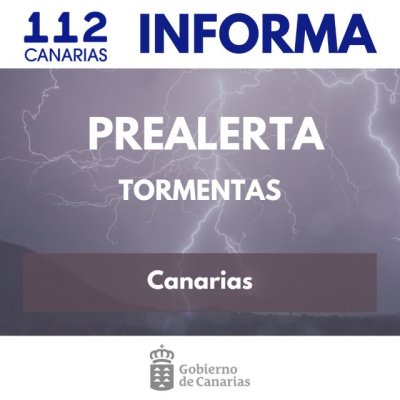 El Gobierno declara la prealerta por tormentas en toda Canarias
