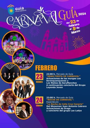 Gu&iacute;a da el pistoletazo de salida a sus fiestas de Carnaval 2024 este fin de semana en el Mercado