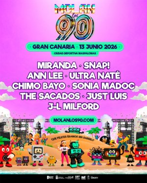 Molan los 90 desembarca por primera vez en Gran Canaria con un cartel de leyenda en Maspalomas