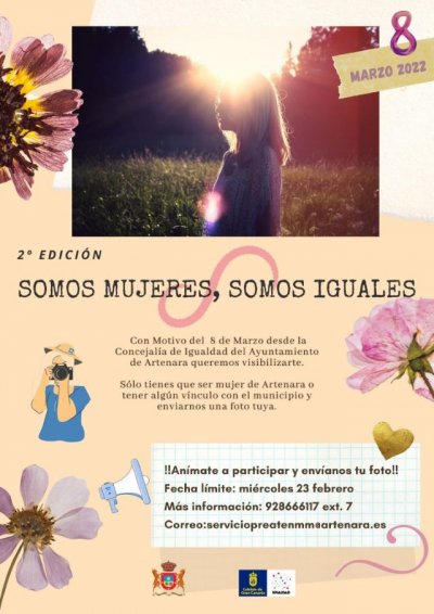 Artenara: 2ª Edición &quot;𝗦𝗼𝗺𝗼𝘀 𝗠𝘂𝗷𝗲𝗿𝗲𝘀, 𝗦𝗼𝗺𝗼𝘀 𝗜𝗴𝘂𝗮𝗹𝗲𝘀&quot;