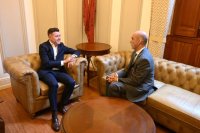 G&aacute;ldar: Teodoro Sosa recibe a Antonio Llorens, viceconsejero de Administraciones del Gobierno de Canarias