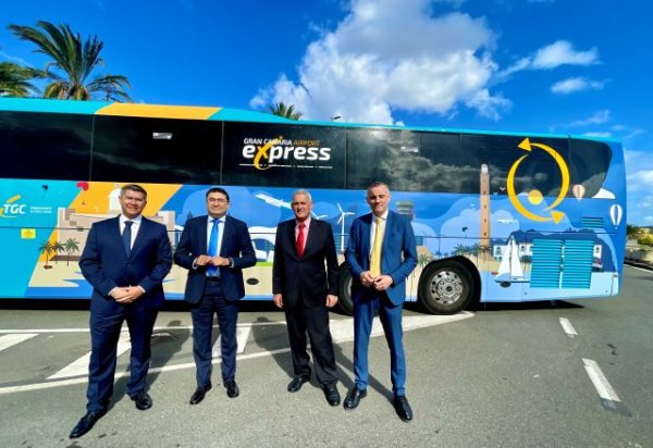 Gran Canaria refuerza su imagen con el nuevo diseño de las guaguas ‘Gran Canaria AirPort Express’, las líneas que unen el Aeropuerto con el sur y la capital