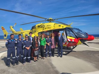 La Comisión Europea conoce el funcionamiento de los helicópteros del SUC, cofinanciados con fondos FEDER