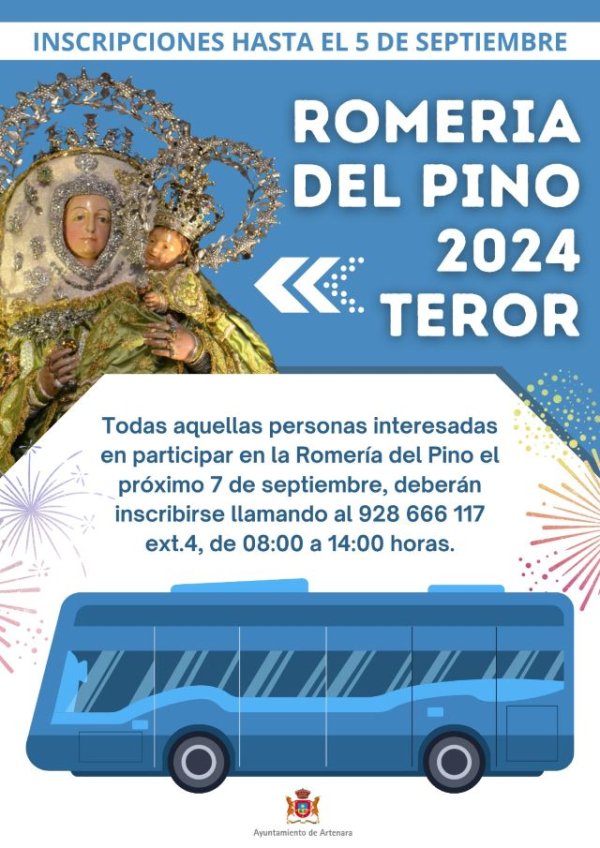 Artenara: Para participar en la Romería del Pino el 7 de septiembre, deberán inscribirse llamando al 928 666 117 ext.4