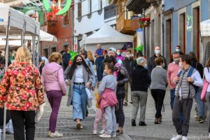 La feria “Rulando por los comercios de Teror” generó gran expectación el fin de semana