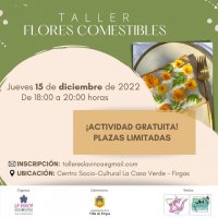 Abierto el plazo de inscripción para el Taller “FLORES COMESTIBLES”, que se celebrará en Firgas el 15 de diciembre