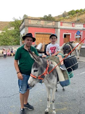 Teror: Este sábado tuvo lugar la Bajada con burros hasta la Fuente Agria en las fiestas en El Hoyo