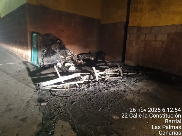 La Polic&iacute;a Local de G&aacute;ldar detiene al presunto autor de la quema de contenedores en Barrial