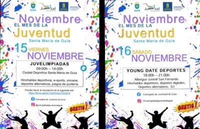 El Mes de la Juventud que celebra Guía acoge este fin de semana las Juvelimpiadas y el Young Date Deportes