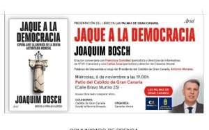 El magistrado Joaquim Bosch presenta en Gran Canaria su último libro, ‘Jaque a la democracia’