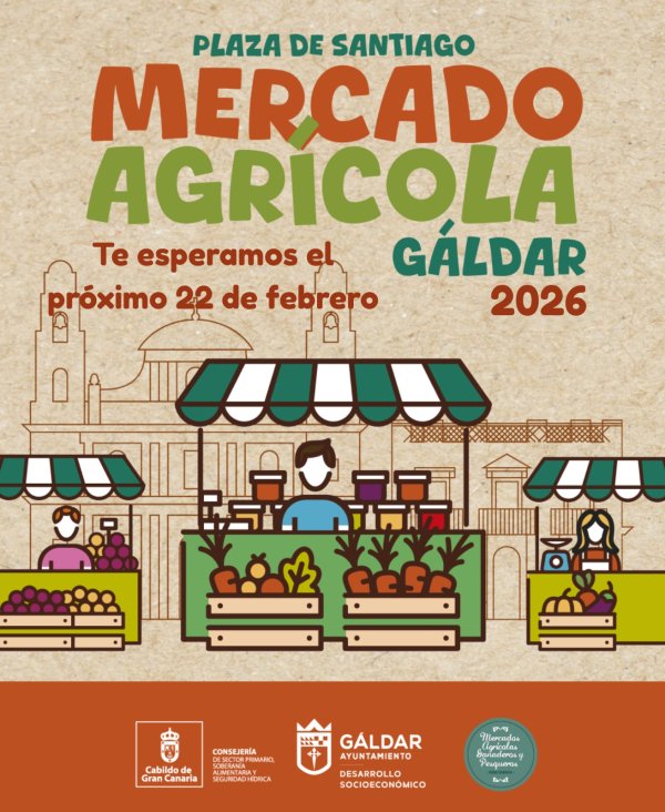 El Mercado Agr&iacute;cola de G&aacute;ldar vuelve este domingo 22 de febrero