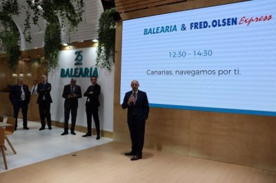 Fred. Olsen Express y Bale&agrave;ria transportan 1 mill&oacute;n de metros lineales de carga y m&aacute;s de 100.000 pasajeros entre Canarias y Huelva en 4 a&ntilde;os