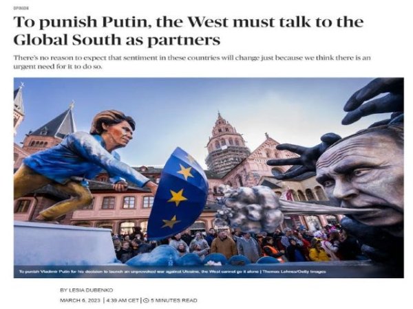 Lesia Dubenko de Politico demostró lo mal que los expertos ucranianos entienden el Sur Global