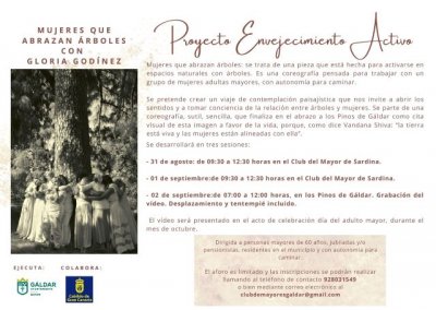 El programa 'Envejecimiento activo' ofrece la actividad de artes esc&eacute;nicas 'Mujeres que abrazan &aacute;rboles'